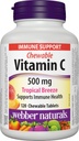 Webber Naturals Vitamine C Kauwbare 500 mg, 120 Tropical Breeze Flavour Tablets