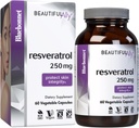 Bluebonnet Voeding Mooie Ally Resveratrol 250mg, Beste voor de huid, Antioxidant, Schoonheid Nutriënt, Veganistisch, Vegetarisch, Niet GGO, Glutenvrij, Sojavrij, 60 plantaardige Capsules, 60 porties