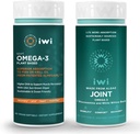 iwi Omega-3 Sport & Joint Omega-3 Bundle, 30 Servings, Vegan Plant Based Algen Omega 3, Krill & Fish Oil Alternative, No Fishy Aftersmaak