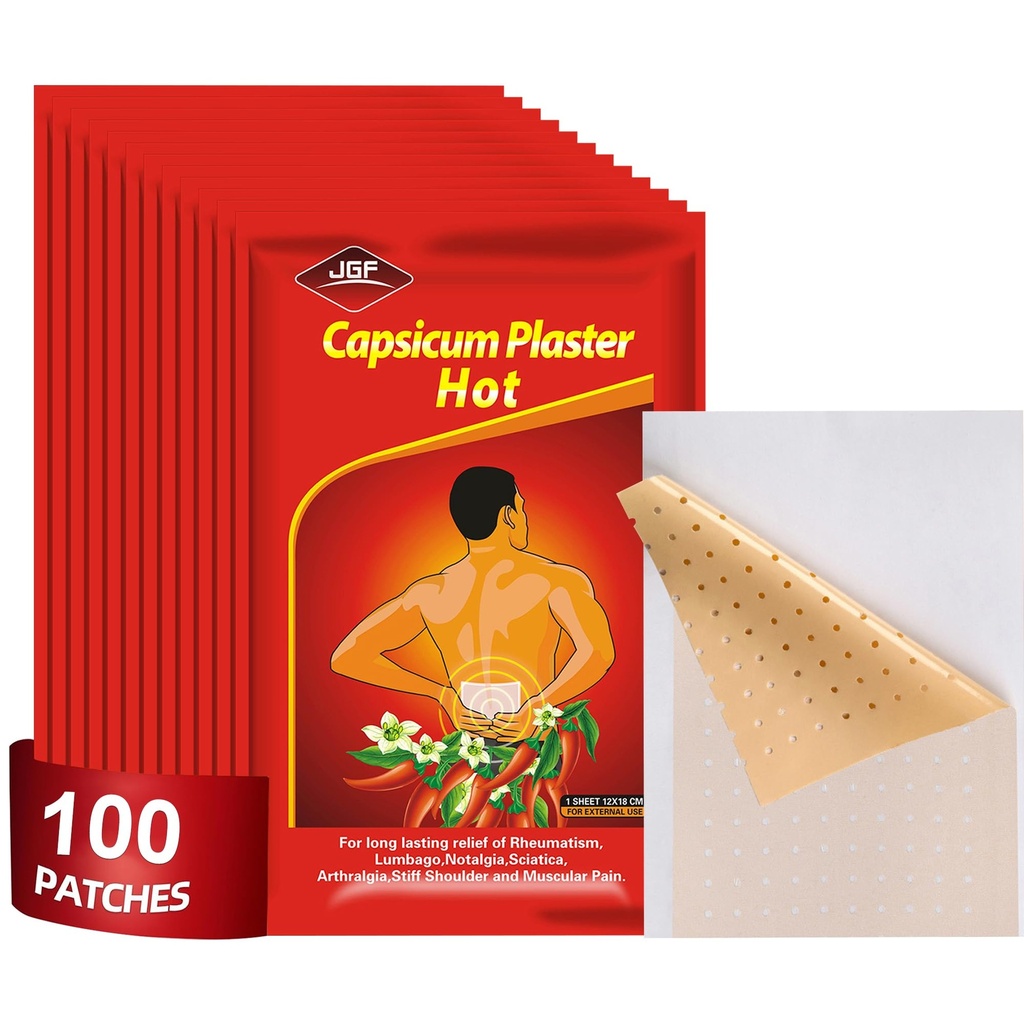 KONGDY Capsaïcin Patches,4.72"x7.08" Hot Capsicum Patch (100)