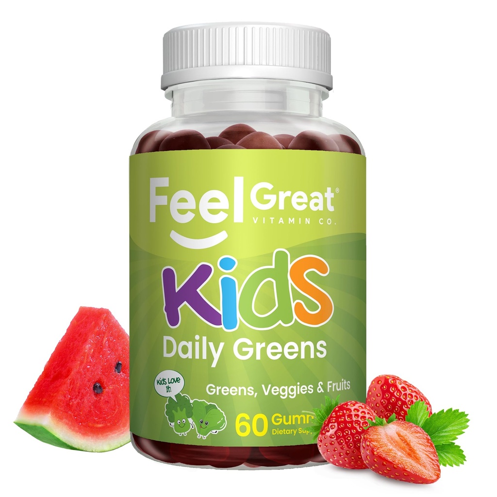 Feel Great Super Green Gummies for Kids 