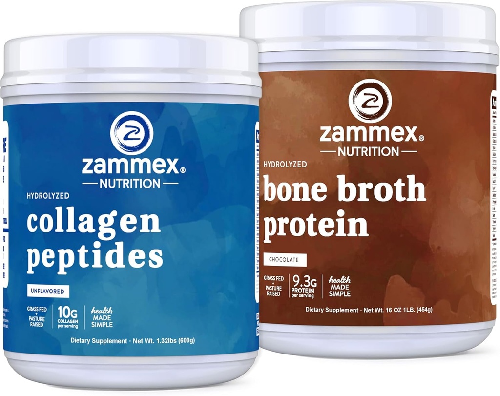 Zammex Collageen Peptides+Chocolate Bot Broth Powder