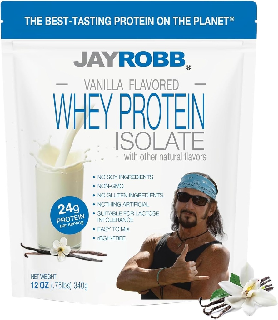 Jay Robb Whey Proteïne Vanille, 12 OZ