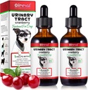 Hond UTI behandeling - Urinaire traktatie infectie behandelingen, Nier + Bladder Ondersteuning Supplement, Natuurlijke Cranberry Extract voor honden, Ondersteunt Urinaire en Digestieve Gezondheid (2 Fl Oz (pakket van 2)