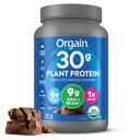 Orgain Organic 30g Vegan Protein Powder, Chocolate 9g EAAs + BCAAs, Plant Protein, 6g Prebiotic + Fiber, 1g Sugar, Pre-Workout, Muscle Support + Recovery - 2.01.lb (Verpakking mei Vary)