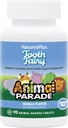 NaturesPlus Animal Parade Tandenfee Kinderen Kauwartikelen - Natuurlijke Vanille Smaak - 90 Animal-Shaped Tablets, Verpakking van 2 - Tandheelkundige Gezondheid Supplement - Vegetarisch, Glutenvrij - 90 Totaal porties