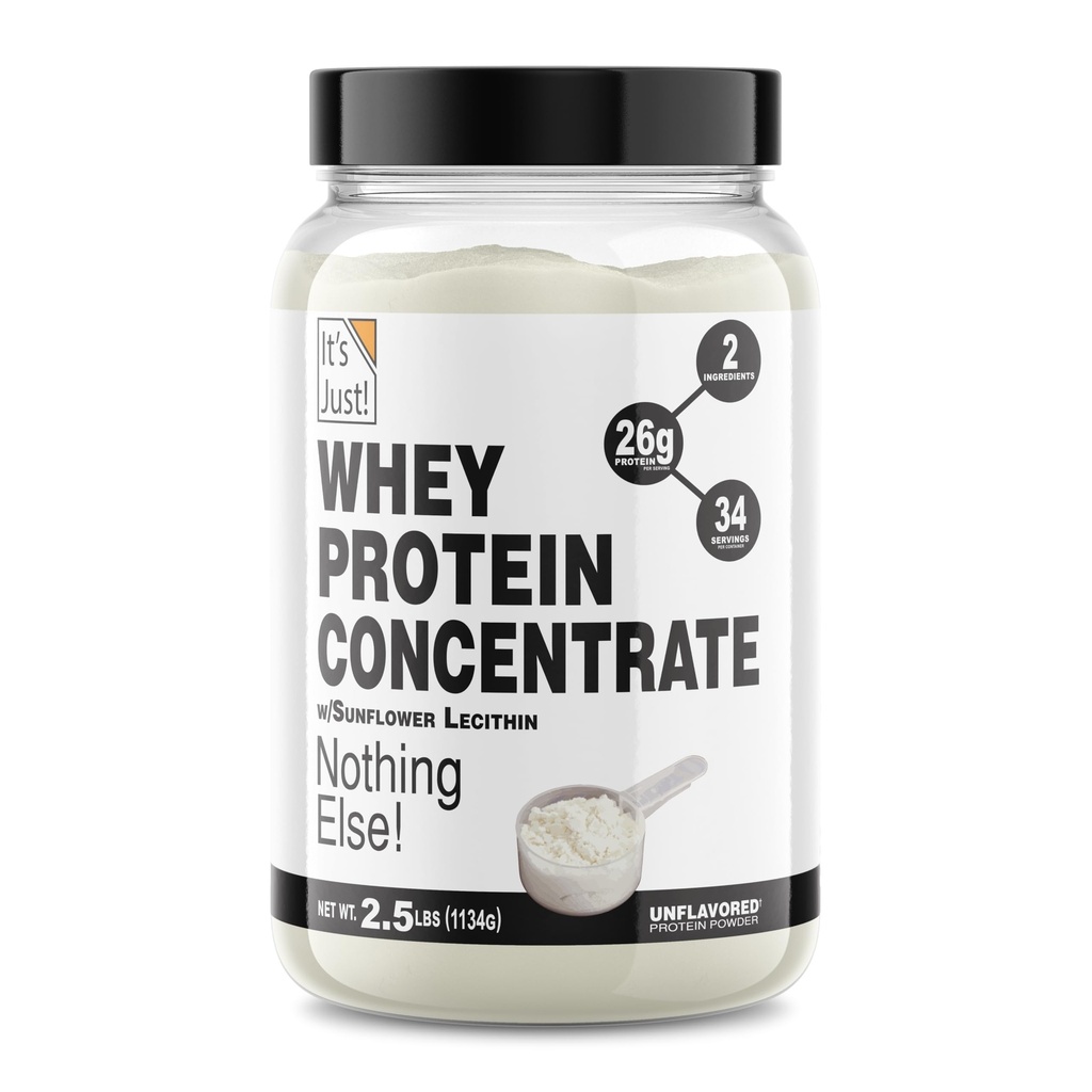 Het is gewoon! - 100% Wei eiwitconcentraat, Made in USA, Premium WPC-80, No Added Flavors or Artificial Sweeteners (2,5 Pond, Unflavored)