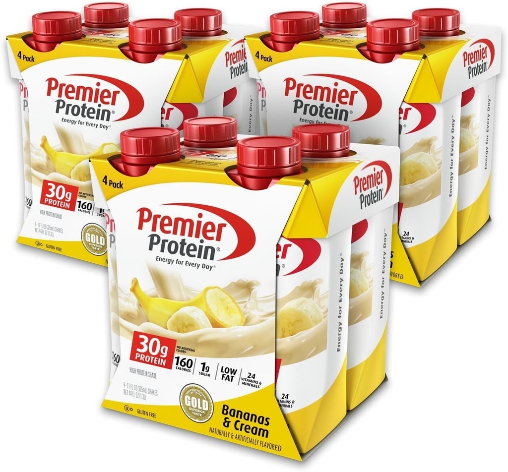 Premier Protein iiEjNj 30g Proteine Shake, 11 fl oz Bottle, Banana 12 Telling (2 Pack)