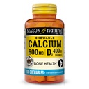 MASON NATUURLIJKE Calcium 600 mg met vitamine D3, 100 dagen levering, Ondersteunt gezonde botten en normale spierfunctie, Koffie Mokka smaak, 100 kauwtabletten