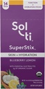 Sol-ti Organic Electrolyte Skin + Hydration Drink Mix, Superfood Hydration Sticks, SuperStix, Non-GMO, Veganistisch, Blueberry Lemon, 14 Single-Serving Sticks