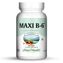 Maxi Health B-6 - Vitamine B6-100 mg Cardiovasculaire gezondheid - 100 tabletten - Kosher (100 telling, verpakking van 2)