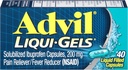 Advil Liqui-Gels pijnstiller en koortsreducer, pijnmedicijn voor volwassenen met Ibuprofen 200 mg voor hoofdpijn, rugpijn, menstruele pijn en gewrichtspijn verlichting - 40 vloeibare gevuld capsules
