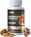 Mushroom Complex Supplement 2600mg, 120 Capsules - 10 Paddestoelen Blend - Reishi, leeuwen manen supplement capsules,Lions Mane, Cordyceps, Chaga, Turkije staart, Maitake, Shiitake, Oyster Nootropic Complex