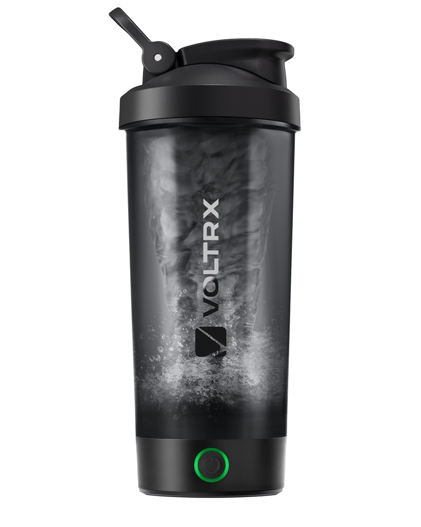 VOLTRX Proteïne Shaker Fles, Fusie USB C Oplaadbare Elektrische Proteïne Shake Mixer, Shaker Cups voor Proteïne Shakes en Maaltijden Vervanging Shakes, BPA Free, 24oz