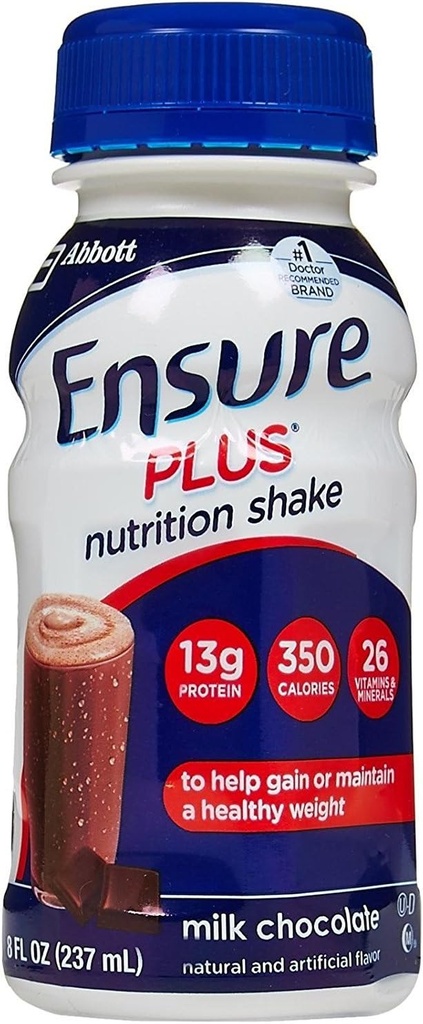 Zorg ervoor dat Plus Voeding Shake Flessen - Melk Chocolade - 8 oz - 6 pk