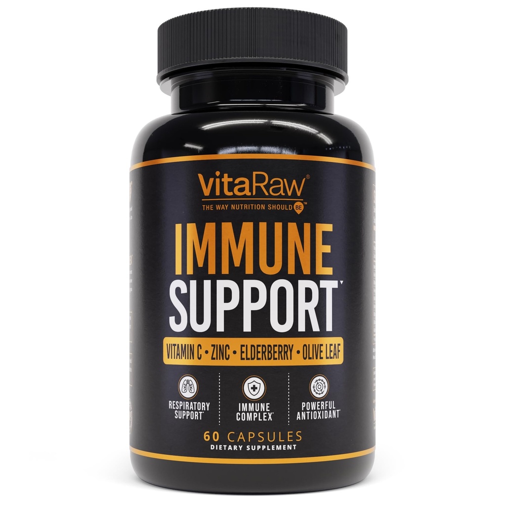 Immuunondersteuningsvitaminen - Vlierbes met zink, vitamine C en Knoflook voor volwassenen - Sambucus Black Elderberry Capsules & Echinacea Immunity Revitation Complex