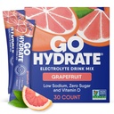 GoHydrate Low Sodium Electrolytes Powder Packets Sugar Free - Instant Hydration Dagelijkse Drink Mix - Zero Sugar Water smaak Packet Singles met Vitamine D - (Grapefruit, 30 Packs)