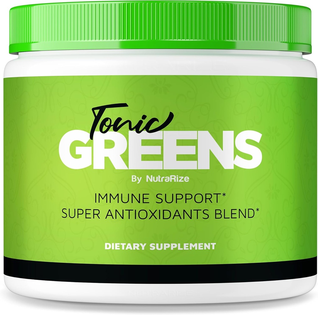 NutraRize Tonic Greens, All-Natural Supplement in een pot voor Immune Support, Heerlijke manier om het lichaam te ontgiften, Tonic Green Powder voor gezondheid en welzijn beoordelingen (30 Serven)
