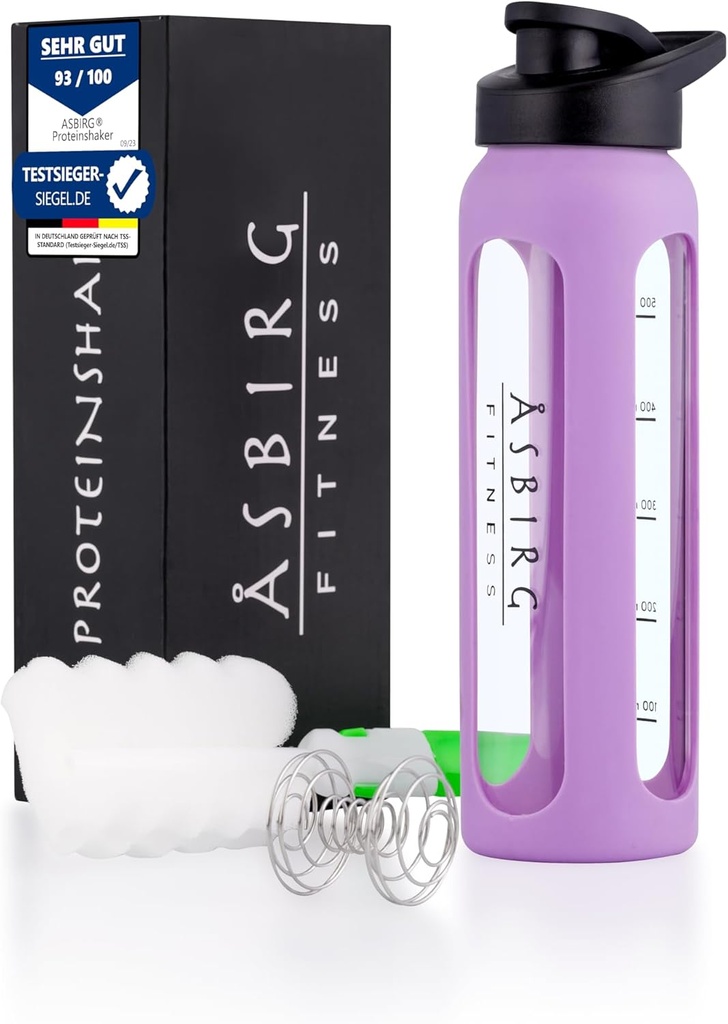 Fitness 24 oz Glas Protein Shaker Bottle 