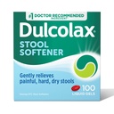Dulcolax Stool Softener Laxative Liquid Gel Capsules, Zachte Constipatie Relief for Hard, Dry Stools, Docusate Sodium 100 mg, 100 Tellen