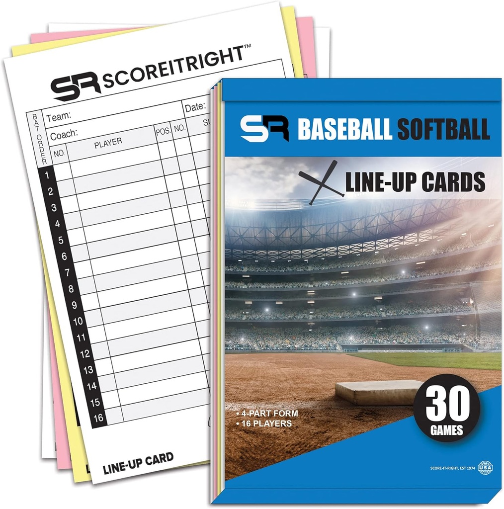 Honkbal/Zachtbal Lineup Kaarten 