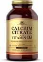 Solgar Calcium citraat met vitamine D3-240 tabletten - Non-GMO, Glutenvrij, Kosjer - 60 porties