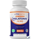 Vitamatic Melatonin 10 mg, Natural Berry Flavor, 365 Fast Dissolve Tablets