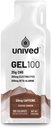 Unived Gel 100 - Vegan Energy Gel for Endurance Atleten Runners & Cyclists - 100kcal - Cocoa Choco - 50mg Cafeine - Pack of 6