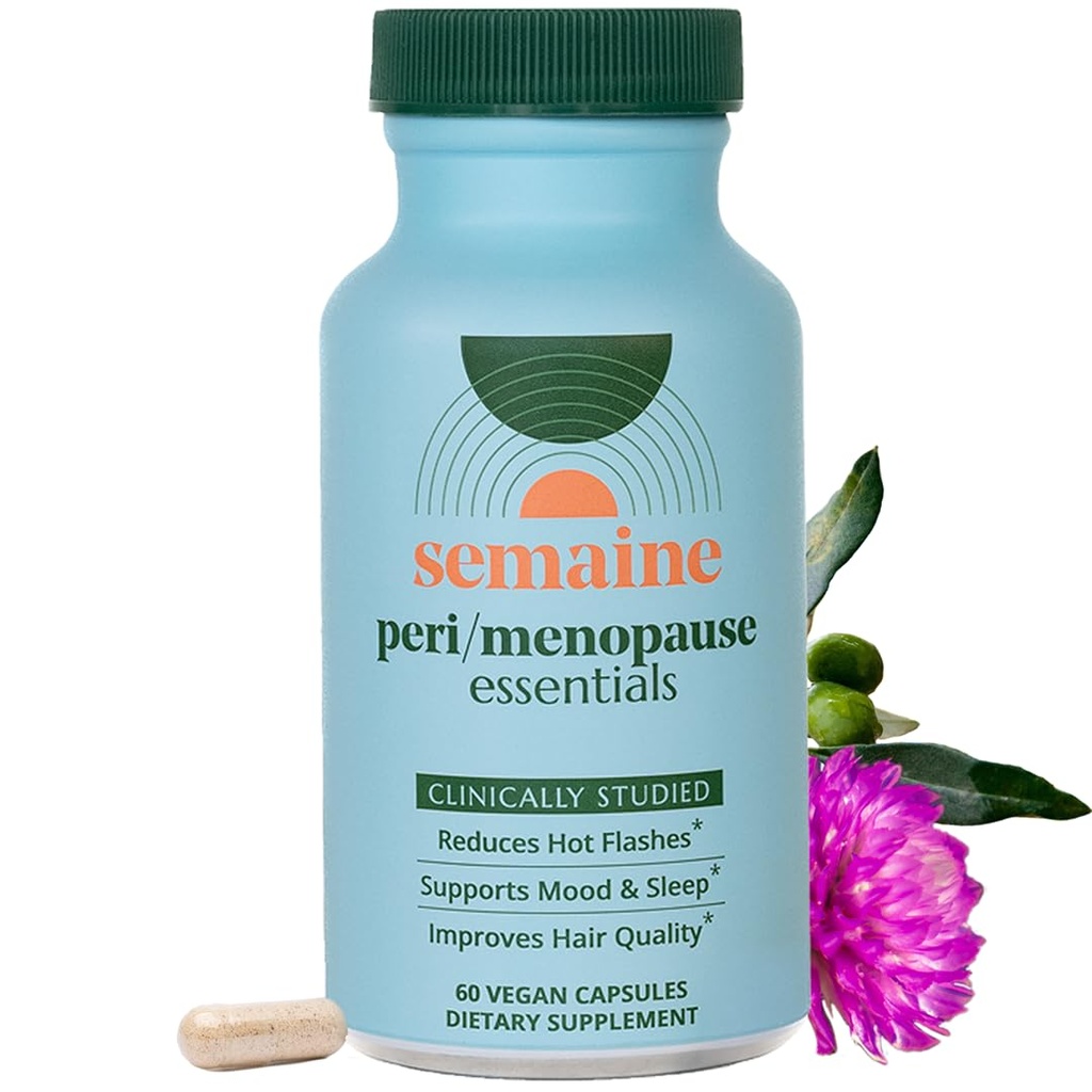 Semaine Peri/Menopauze Essentials, 30 Ct. - Fuller Hair, No More Hot Flashes, Hormone Balance, Better Sleep & More - Klinisch gestuded, niet-hormonale formule