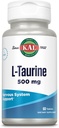KAL L Taurine 500mg, Aminozuren Supplement, Zenuwstelsel Gezondheid, Hart Gezondheid en Detox Support, Pre Workout Supplement, Snelle desintegratie ActivTabs, 60 dagen garantie, 60 porties, 60 tabletten