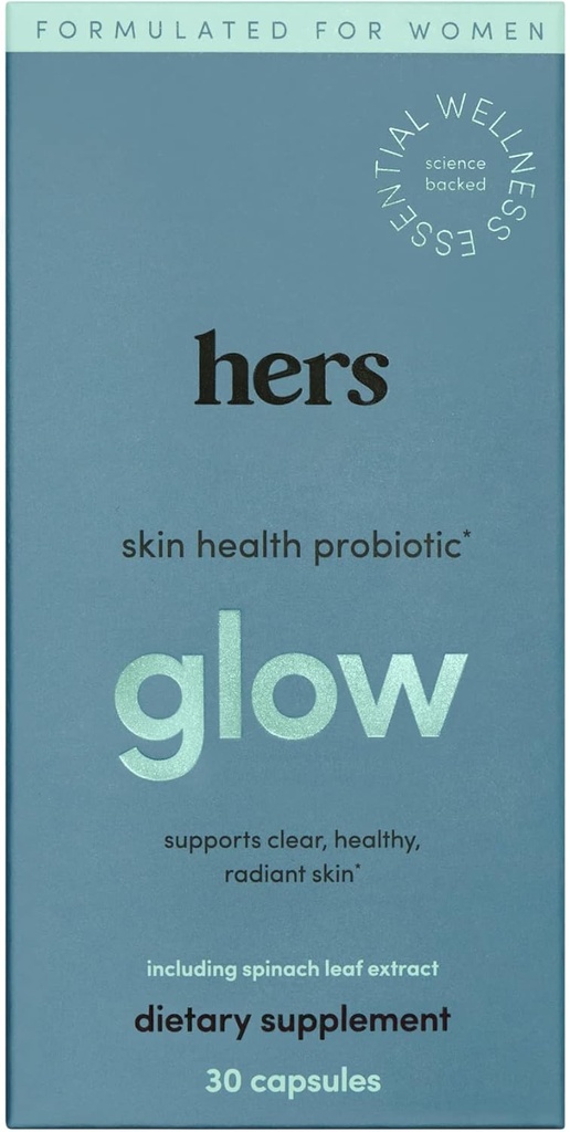 Haar Glow Supplement - Vrouwen Probiotische Supplement voor de huid - Ondersteunt Heldere, stralende huid - Glutenvrij, Non-GMO, Vegetarisch - 30 Capsules