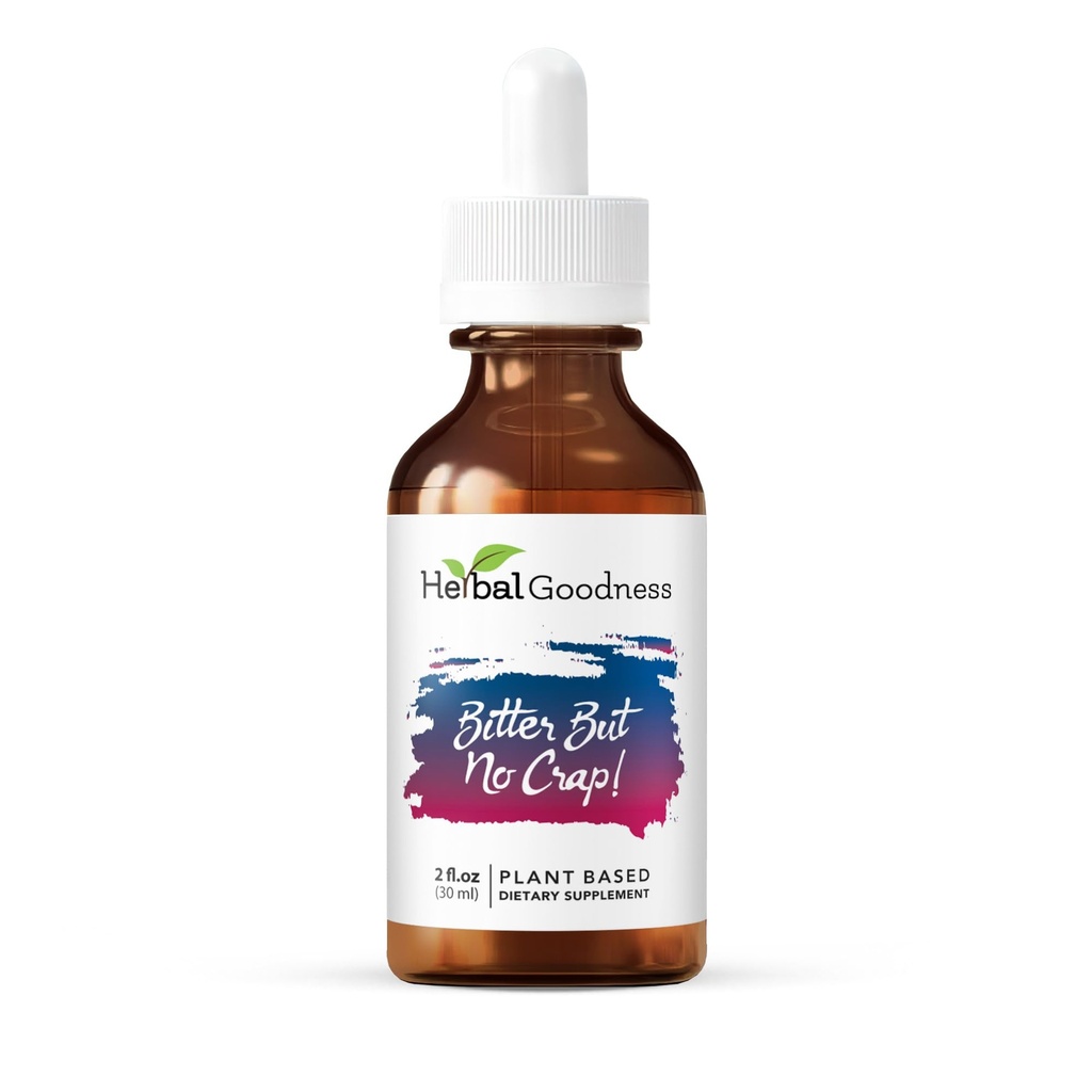 Kruidengoed Bitter Maar geen Crap Liquid Supplement voor lichaamsreiniging, energie-ondersteuning en gezondheid Boost 