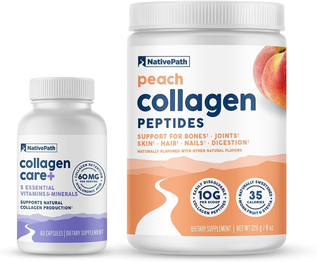 NativePath Collagen Duos - Peach Collageen, Collageen Care+