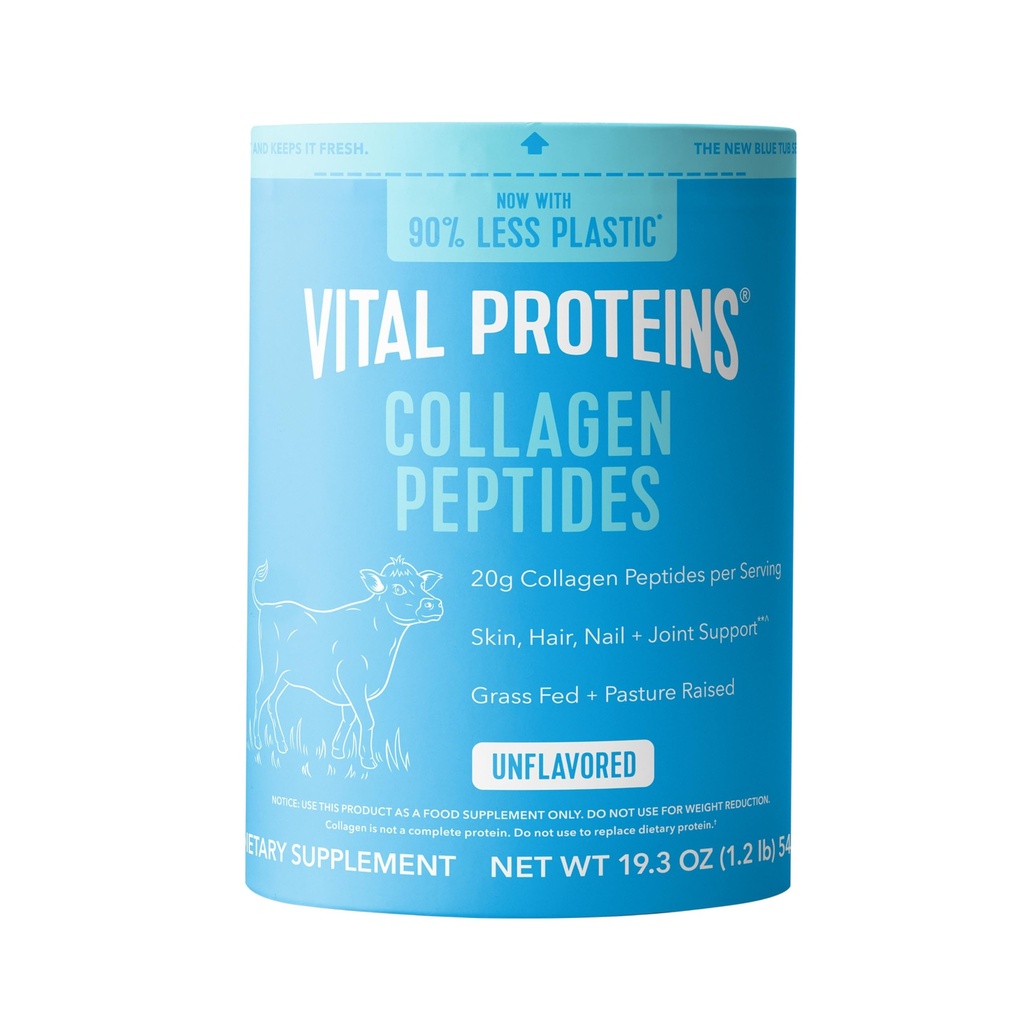 Vitale eiwitten Collagen Peptides Powder - Gras Fed Collagen Peptides for Hair, Nail, Skin, Bone & Joint Health, Unflavored, 27 Servings