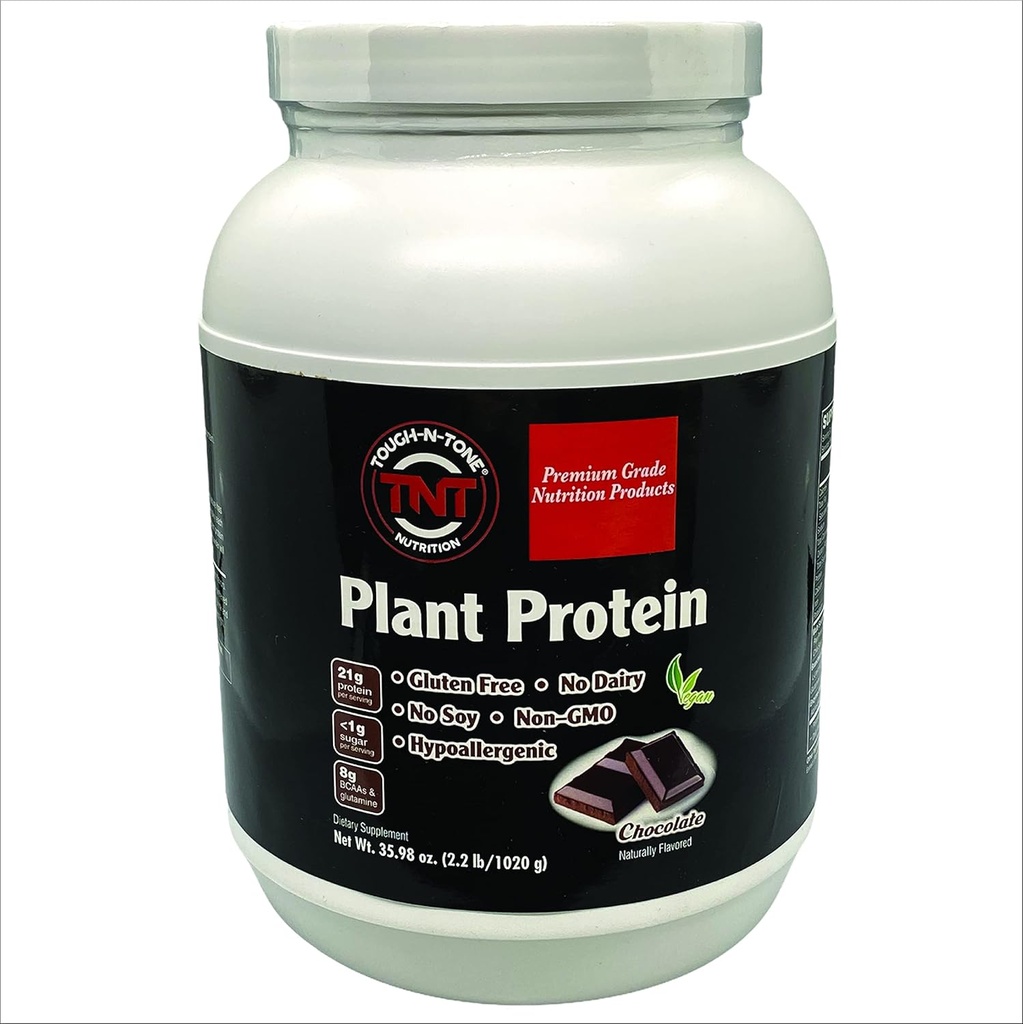 TOUGH-N-TONE Premium Graad Plant Proteine een heerlijke chocolade veganist Schudden, erwten, Cranberry, chia, en Sacha inchi, Omega-3 EVA's, Vegan & Vegetarian no Dairy no Tarwe no Gluten no Soy