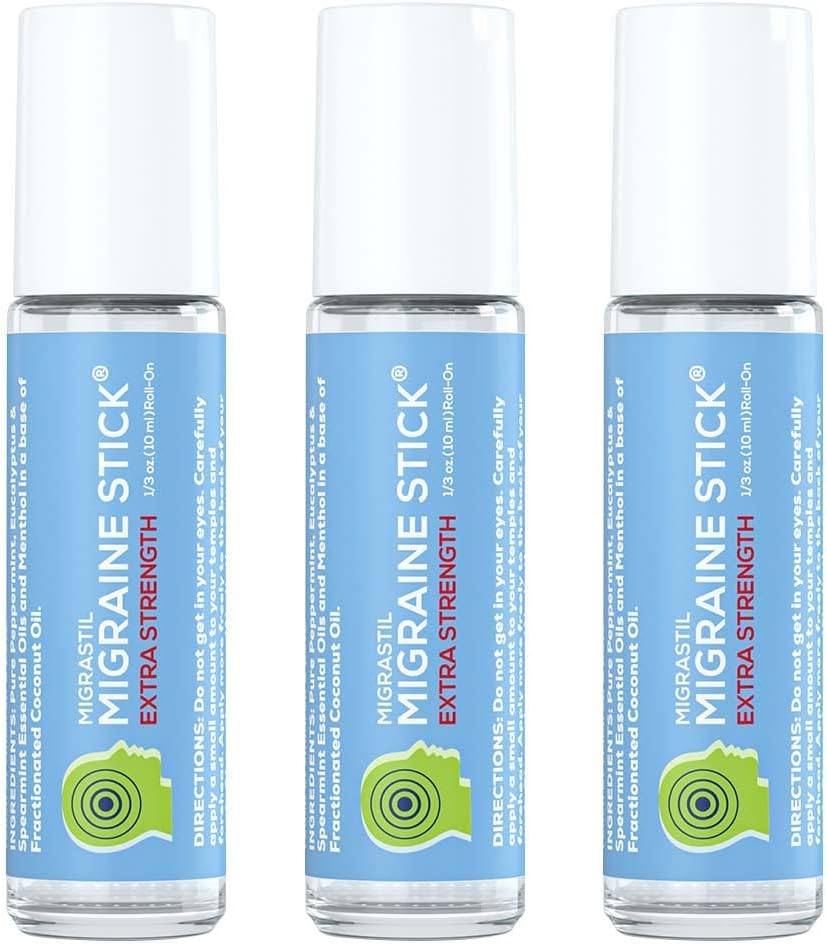 Basic Vigo Migrastil Extra Strength Migraine Stick Advanced Formula. Sterke Aromatherapie Roll On met Menthol en essentiële oliën. Geen Lavendel. Gemaakt in de VS.