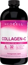 NeoCell Collageen Peptiden + Vitamine C Vloeistof, 4g Collageen per portie, Glutenvrij, Types 1 & 3, bevordert gezonde huid, haar, nagels en gezamenlijke ondersteuning, Granaatappel, 16 Oz