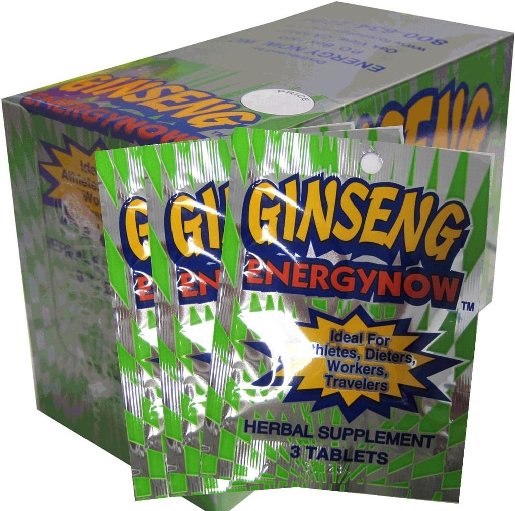 Ginseng Energy Now, 3 tab pakketten,24 Tellen (pakket van 1)