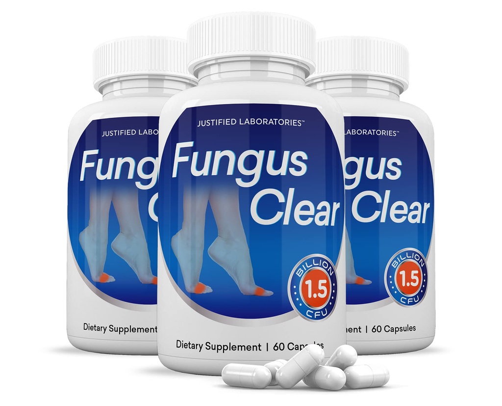 Justified Laboratories (3 Pack) Fungus Helder 1,5 miljard CFU Probiotische Pillen 180 Capsules