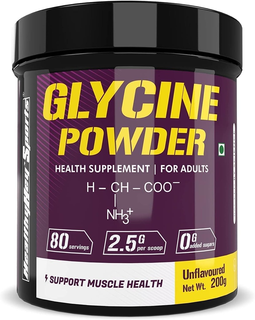 Sports Glycine Powder - Amino Acid Supplement - Support Muscle Health - 200 gram - 80 Servings