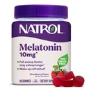 Natrol 10 mg Melatonine Gummies, Slaap Ondersteuning voor volwassenen, Melatonine Supplementen voor het slapen, 90 Aardbei-gearomatiseerde Gummies, 45 dagen levering