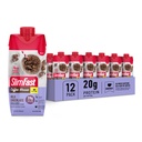SlimFast Proteïne Shake, NIEUW Melkchocolade- 20g Proteïne, Maaltijd Vervangingsshake Klaar om te drinken, hoog eiwit met lage Carb en lage suiker, 24 vitamines en mineralen, 11 Fl Oz (pakket van 12)