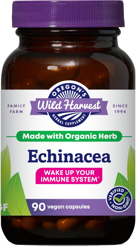 Oregon's Wild Harvest Echinacea Organic Herbal Supplement, 90 Tellen