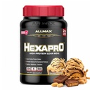 ALLMAX HEXAPRO, Chocolate Peanut Butter - 2 lb - 25 Gram eiwit per portie - 8 uur Sustained Release - Zero Sugar - 21 porties