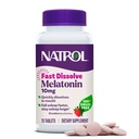 Natrol Melatonine 10mg Fast Solution Tablets - Aardbei Smaak, 75 Tel, Slaap Ondersteuning, Fast Solution Melatonine voor Volwassenen, 75-dagen Supply