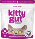 KittyGut 3-in-1 Biologische Kat Probiotica & Postbiotische Supplement Powder- Made in USA-Probiotica voor Katten Promote Gut Health and Cat Digestief Ondersteuning, diarree en braken (60g)