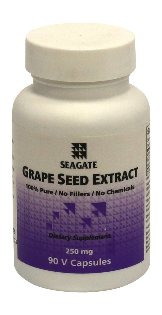 Seagate Products Grape Seed Extract Supplements 250mg, 90 Veg Capsules