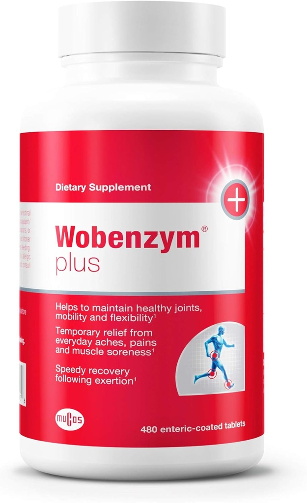Douglas Laboratories Wobenzym Plus - Gezamenlijke Ondersteuning & Muscle Recover*y - Met Bromelain, Rutin & Trypsine - Proteolytische Enzymen - Enteric-Coated Tablets - 480 Tablets