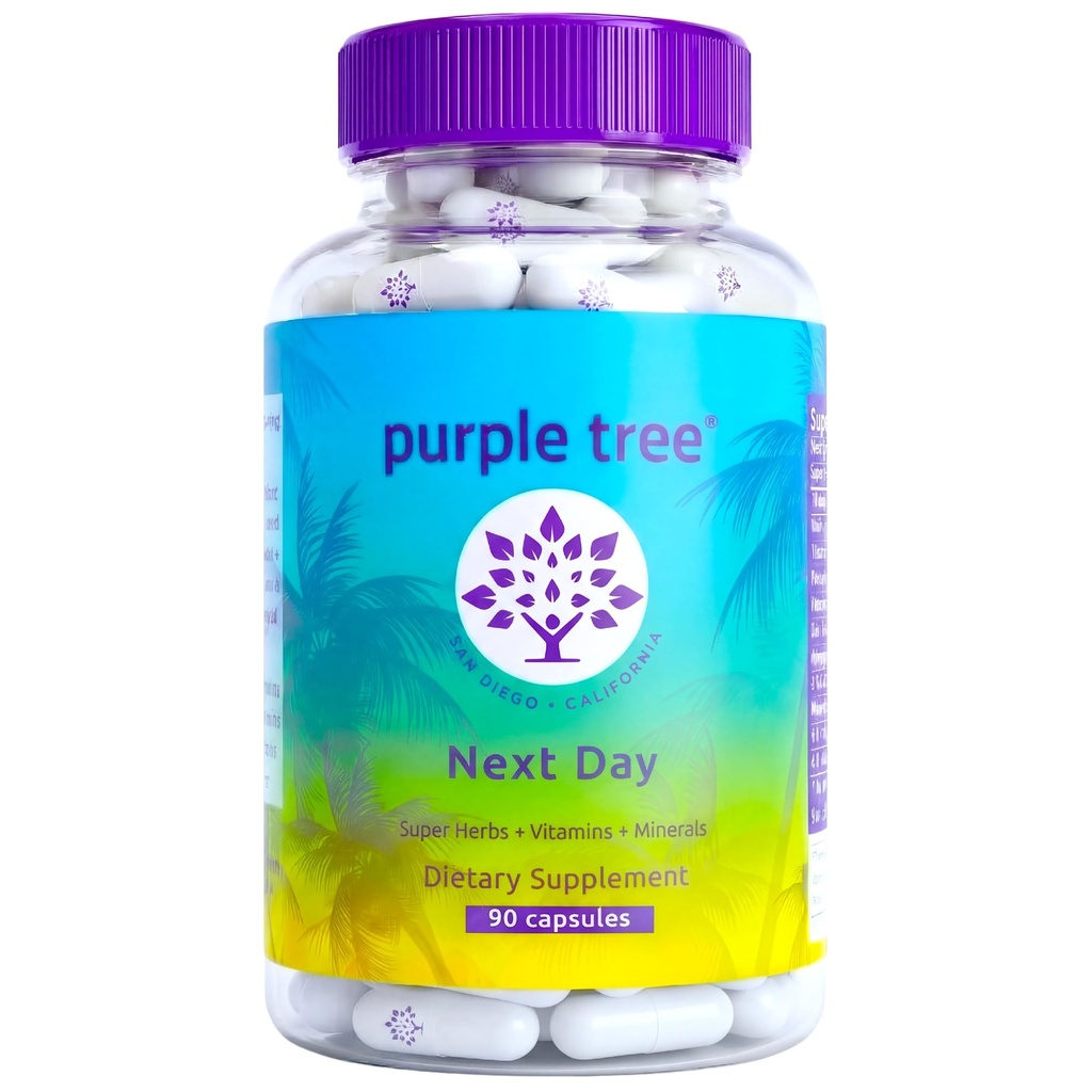 Paarse boom Volgende dag Na de viering Wellness Supplement 
