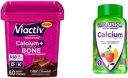 Viactiv Calcium Kauwen 60 Tellen & vitafusion Calcium Gummy Vitaminen 100 Tellen - Calcium Supplementen voor bot & tanden Ondersteuning
